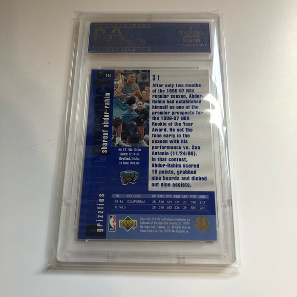 1996 Upper Deck Shareef About-Rahim Rookie Card - Picture 2 of 2